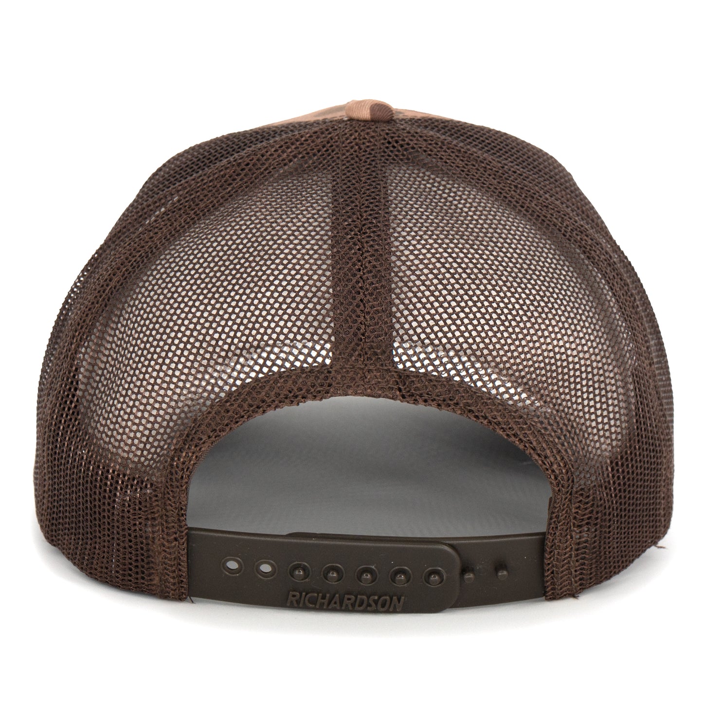 Dark Brown Camo Logo Trucker