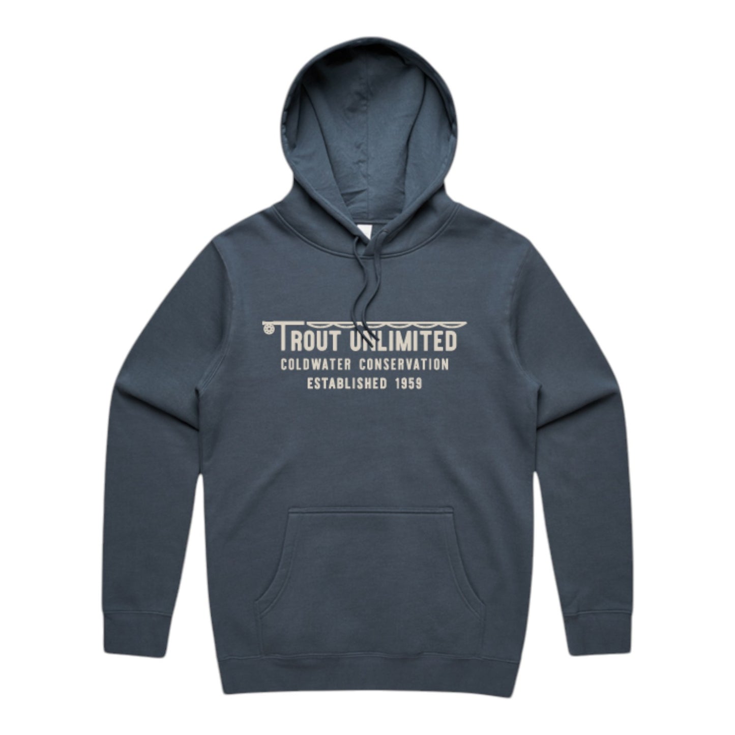 Trout Unlimited Reel Coldwater Conservation Hoody - Blue