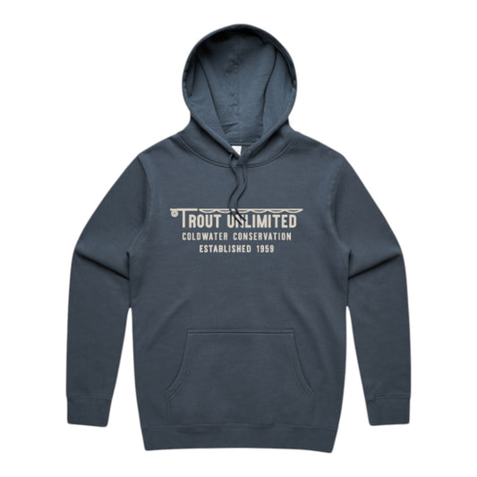 Trout Unlimited Reel Coldwater Conservation Hoody - Blue